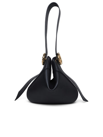 Lanvin 'Mélodie' Black Leather Hobo Bag Woman