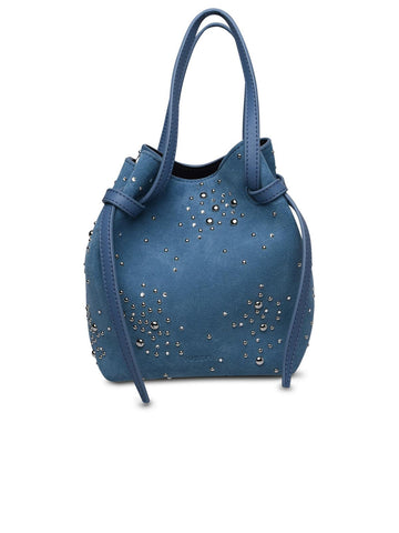 Yuzefi Light Blue Suede Bag Woman