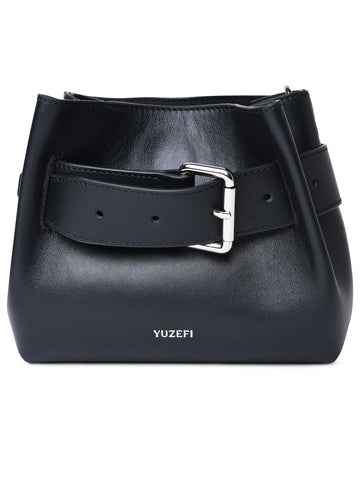 Yuzefi 'Shroom' Black Leather Bag Woman