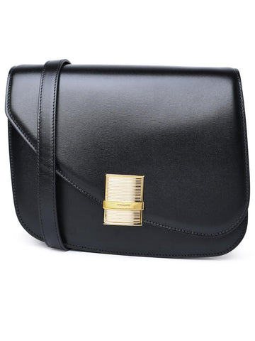 Salvatore Ferragamo Black Pomellato Calf Leather Bag Woman
