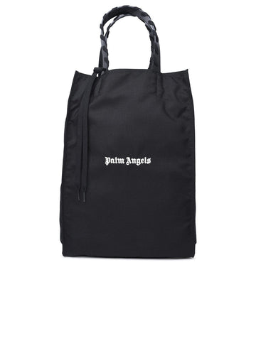 Palm Angels Black Cotton Tote Bag Man