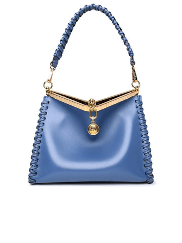 Etro Small 'Vela' Blue Leather Bag Woman