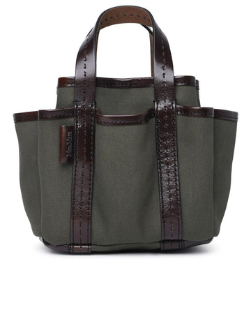 Max Mara 'Giardiniera' Mini Bag In Green Cotton Woman