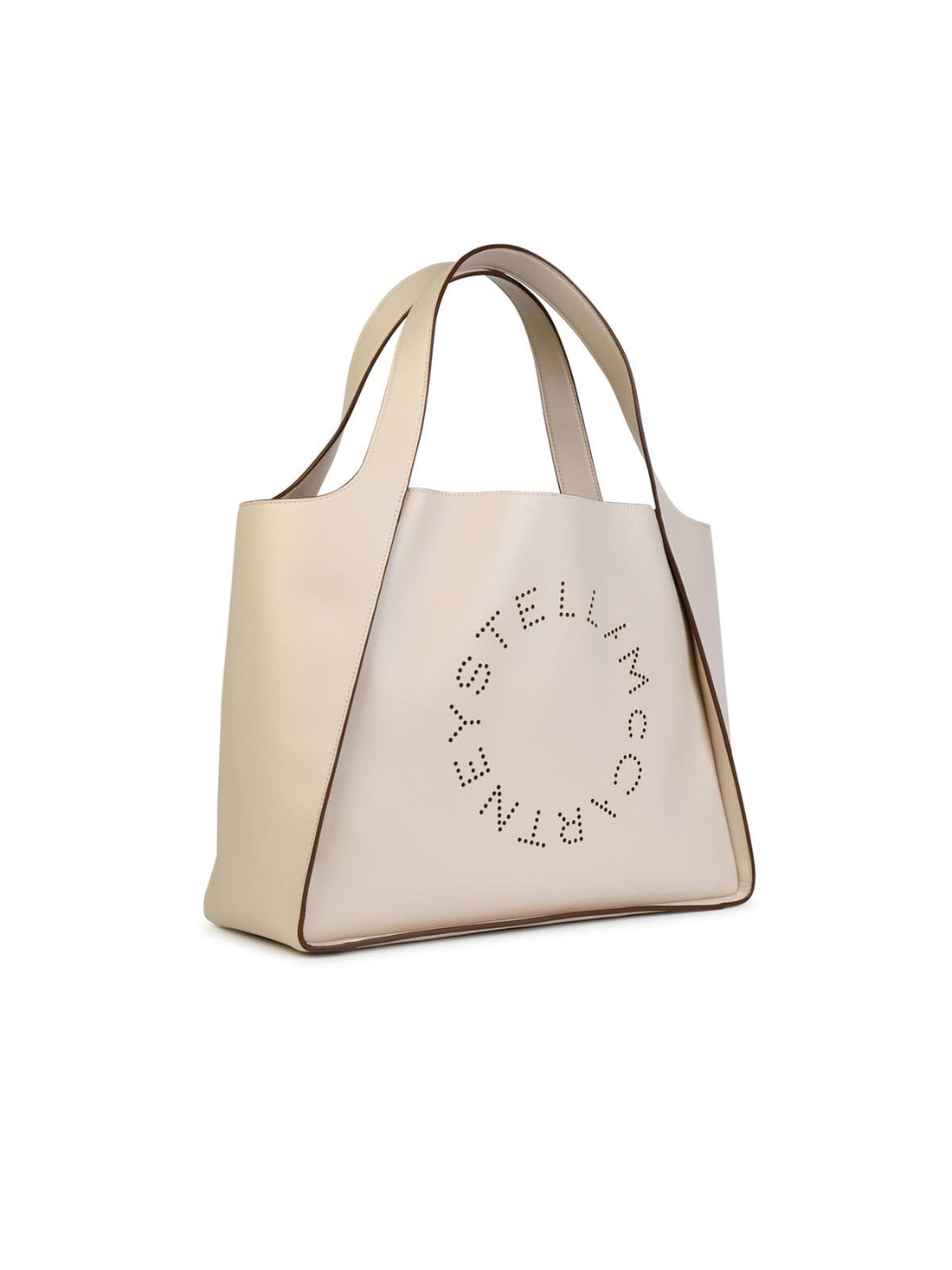 Stella Mccartney Logo Tote Bag In Almond White 'Alter Mat' Woman