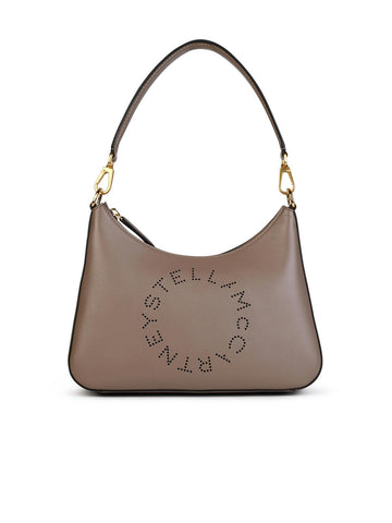 Stella Mccartney Small 'Logo' Shoulder Bag In Beige 'Alter Mat' Woman
