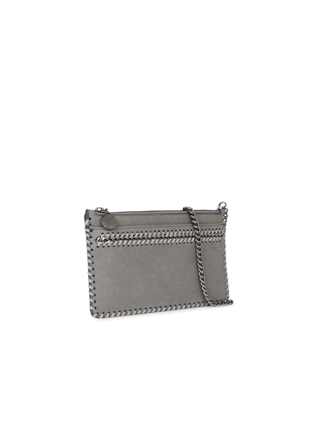 Stella Mccartney 'Falabella' Mini Clutch Bag In Grey Recycled Polyester Woman
