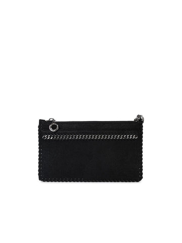 Stella Mccartney 'Falabella' Mini Clutch Bag In Black Recycled Polyester Woman