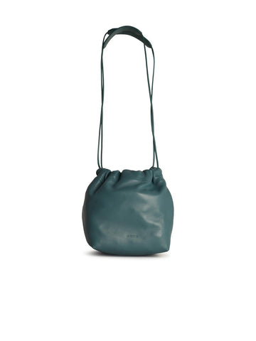 Jil Sander 'Dumpling' Light Blue Leather Crossbody Bag Woman