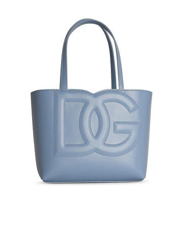 Dolce & Gabbana 'Shopping' Light Blue Leather Bag Woman