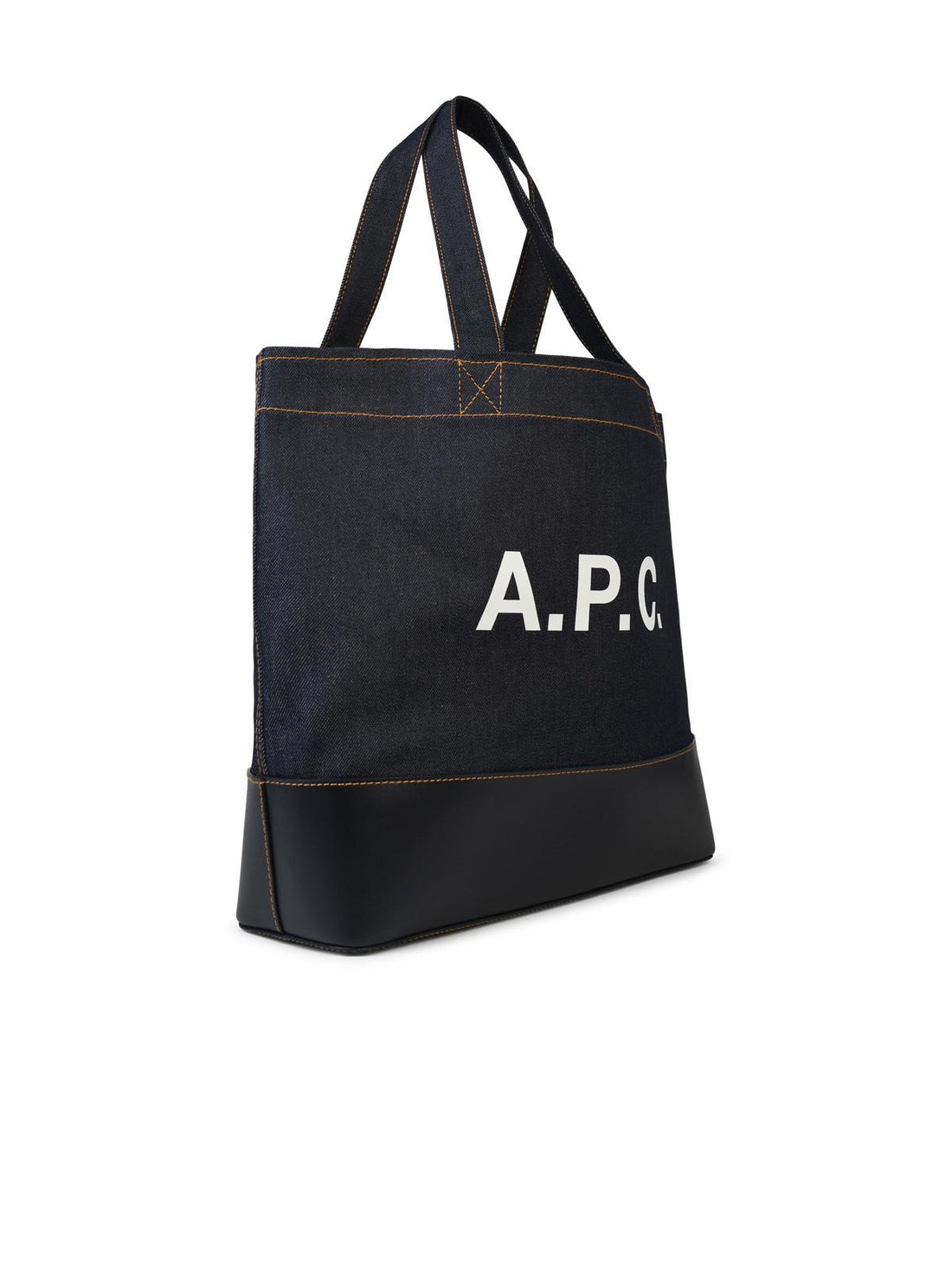 A.P.C. Large 'Shopping Axel' Navy Denim Bag Man