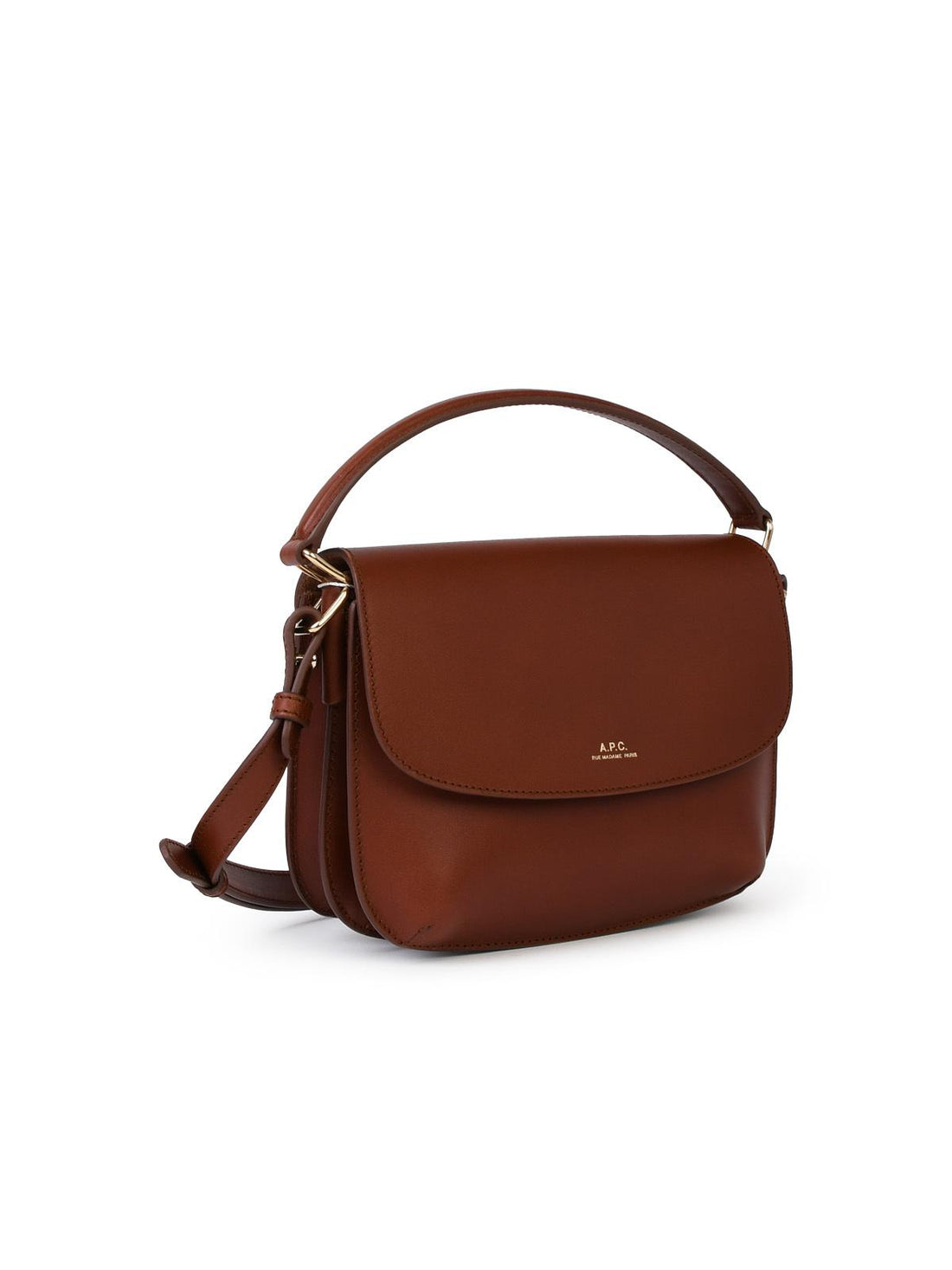 A.P.C. Small 'Sarah' Brown Leather Bag Woman