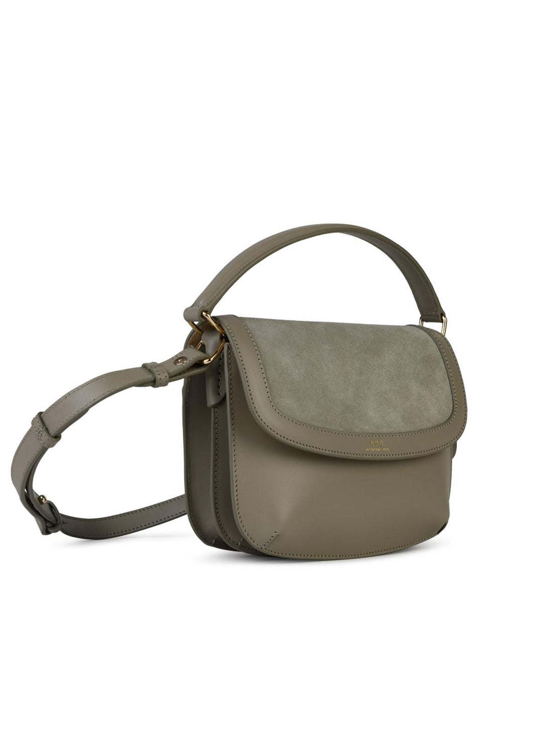 A.P.C. 'Sarah' 'Mini' Light Green Leather Bag Woman