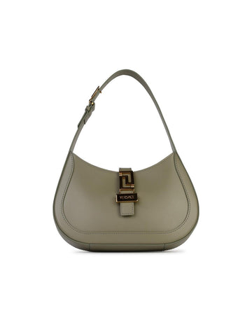 Versace Small 'Hobo Greca Goddess' Green Leather Bag Woman