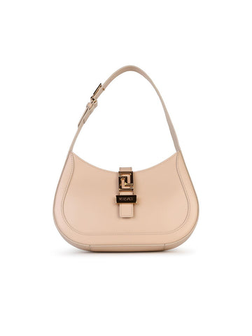 Versace 'Hobo Greca' Beige Leather Bag Woman