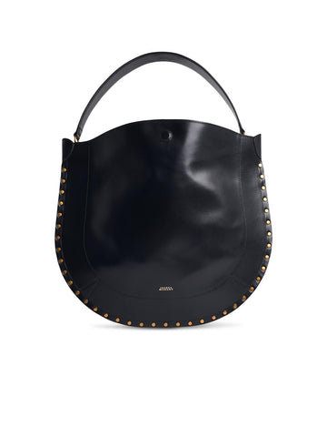 Isabel Marant 'Oskan' Black Soft Leather Bag Woman