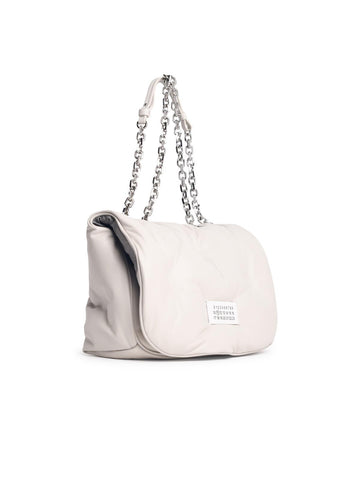 Maison Margiela 'Glam Slam' Cream Leather Crossbody Bag Woman