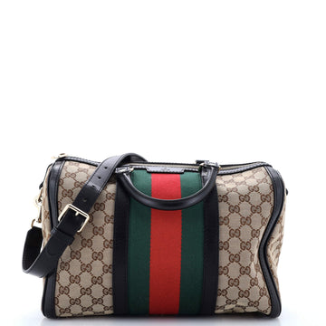 Vintage Web Boston Bag GG Canvas Medium