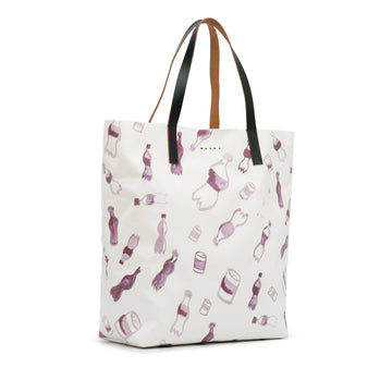 White Marni Printed Tote Bag