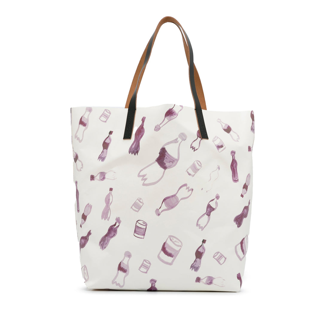 White Marni Printed Tote Bag
