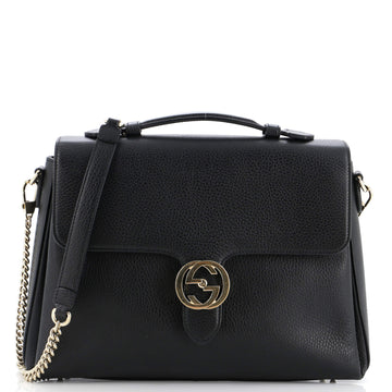 Interlocking Top Handle Bag Leather Medium