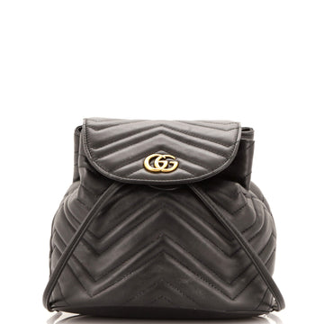 GG Marmont Drawstring Backpack Matelasse Leather Mini