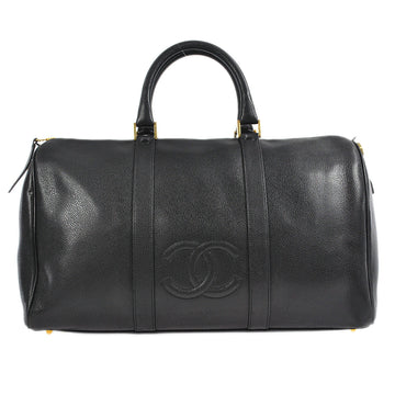 Chanel 1994-1996 Timeless Boston 45 Black Caviar