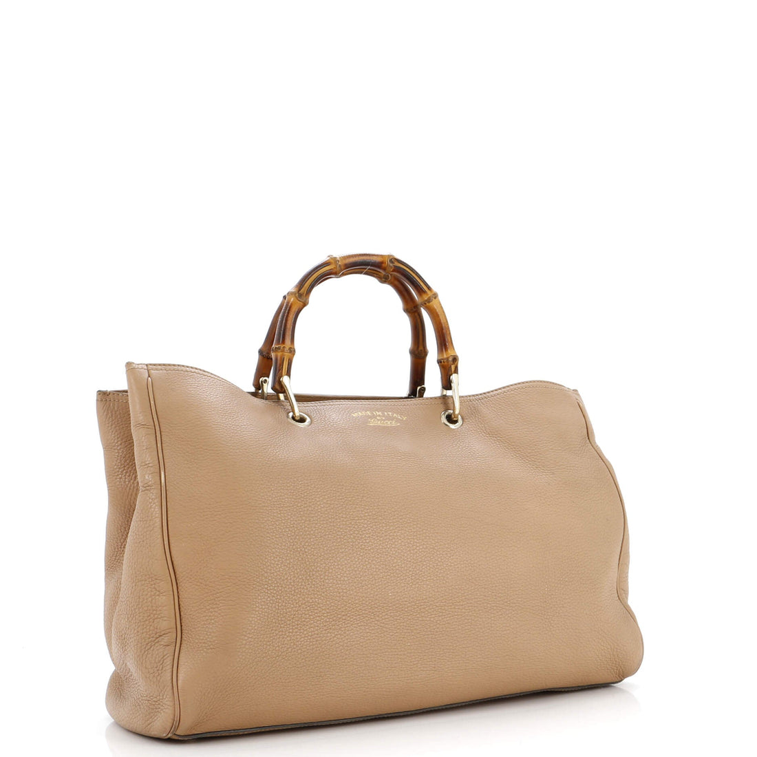 Bamboo Shopper Tote Leather Large