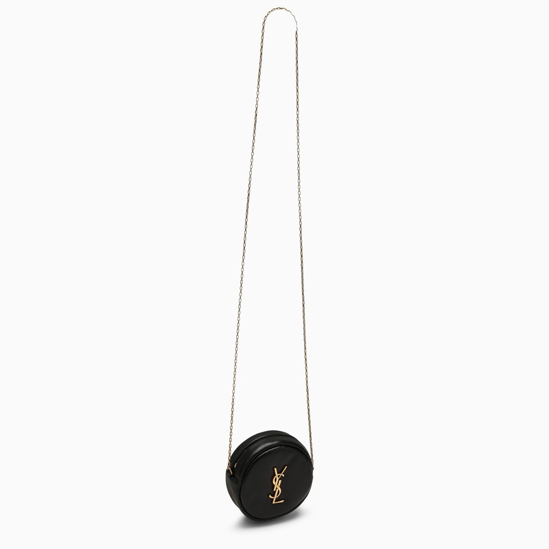 Saint Laurent Small Black Shoulder Bag With Monogram Women