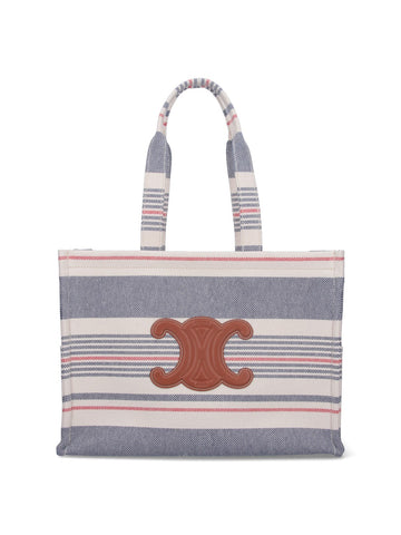 Celine Women Cabas Thais' Raffia Effect Large Tote Bag
