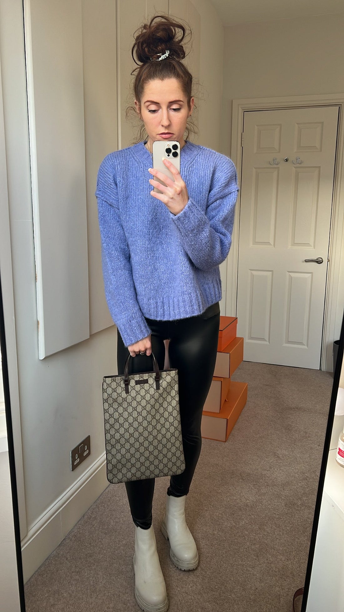 Gucci GG Canvas Vertical Flat Tote Bag