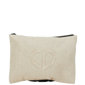 Dior CD Heart Logo velty Pouch Beach Madonna Linnaeus  Dior