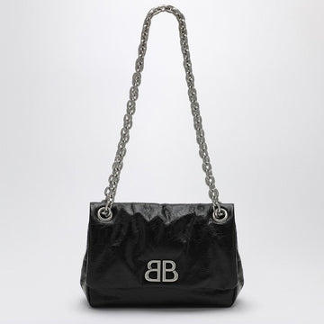 Balenciaga Black Leather Mini Monaco Bag Women
