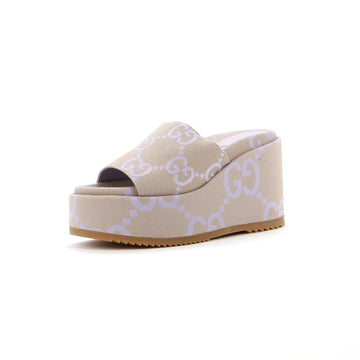 Women's Angelina Platform Wedge Sandals GG Canvas