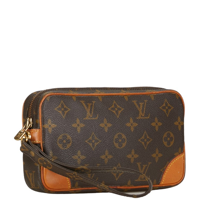 Louis Vuitton Monogram Marly Dragon PM Clutch Backpack M51827 Brown PVC Leather  Louis Vuitton