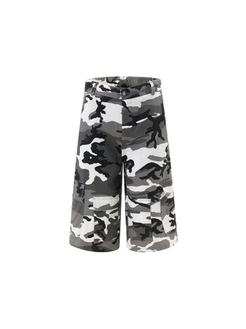 Makersluxe American High Street Camouflage Workwear Casual Jorts