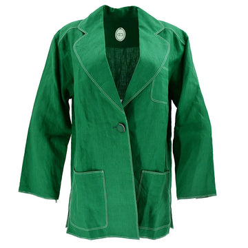 Christian Dior 1980s single-button linen blazer #9