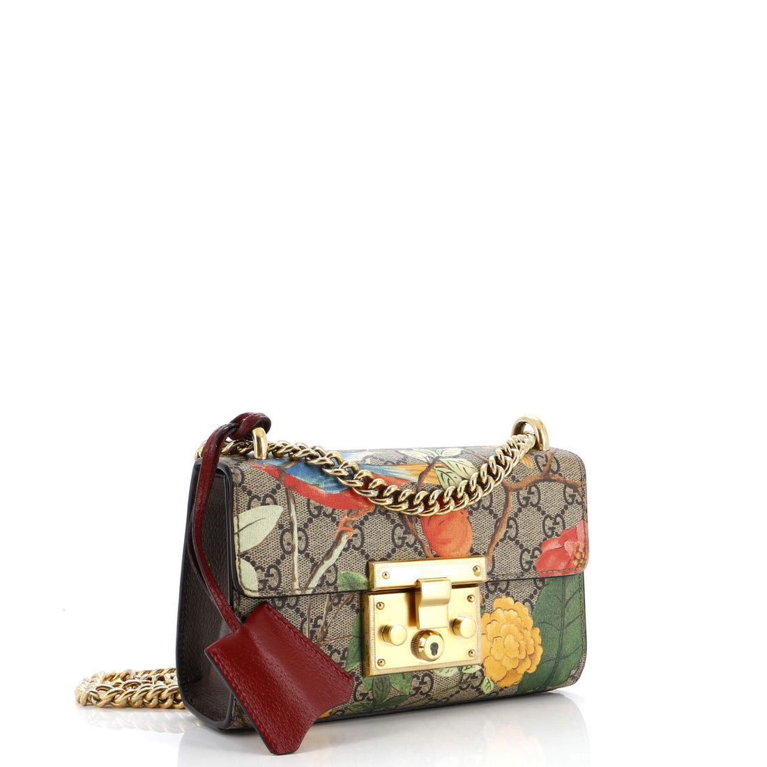 Padlock Shoulder Bag Tian Print GG Coated Canvas Small