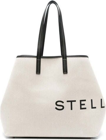Logo Canvas Beach Tote Bag
