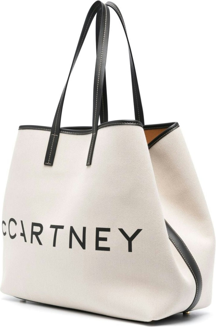 Logo Canvas Beach Tote Bag