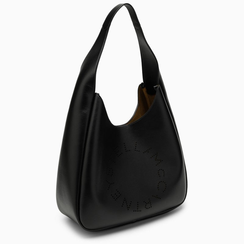 Stella Mccartney Black Logo Medium Tote Bag Women