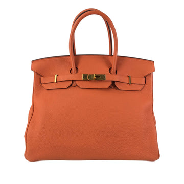 Hermès Birkin 35 Orange Retourne Togo Palladium