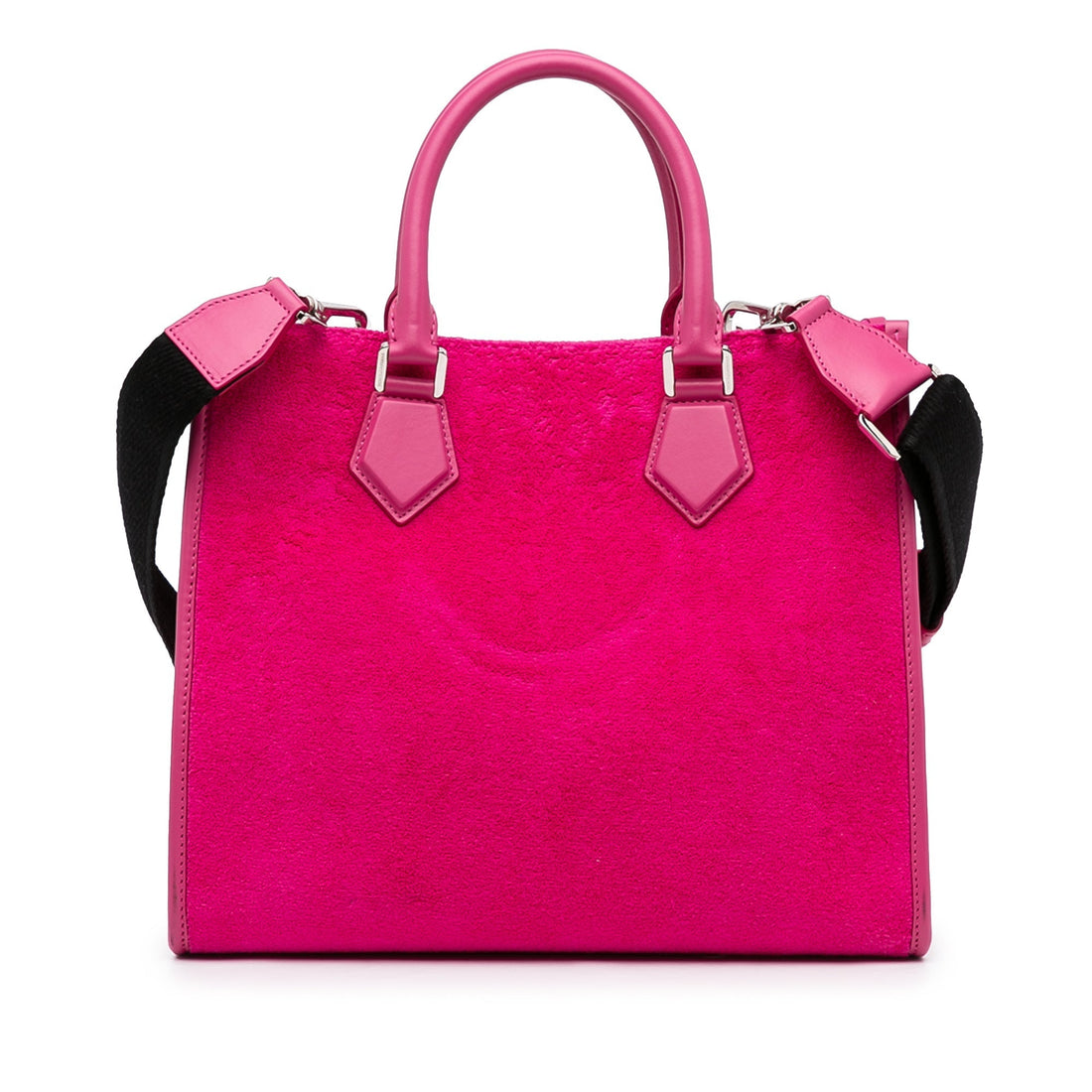 Pink Dolce&Gabbana Logo Plaque Shopper Tote Satchel