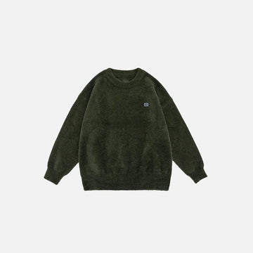 Fuzzy Cozy Knitted Sweater