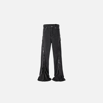 Y2K Flare Zip Jeans