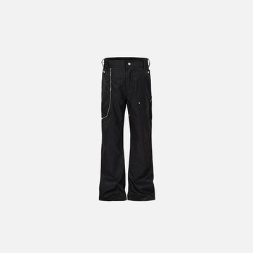 Noir Chain Flare Jeans