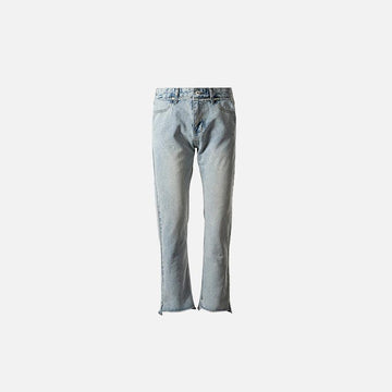 Blue Light-Wash Flared Jeans