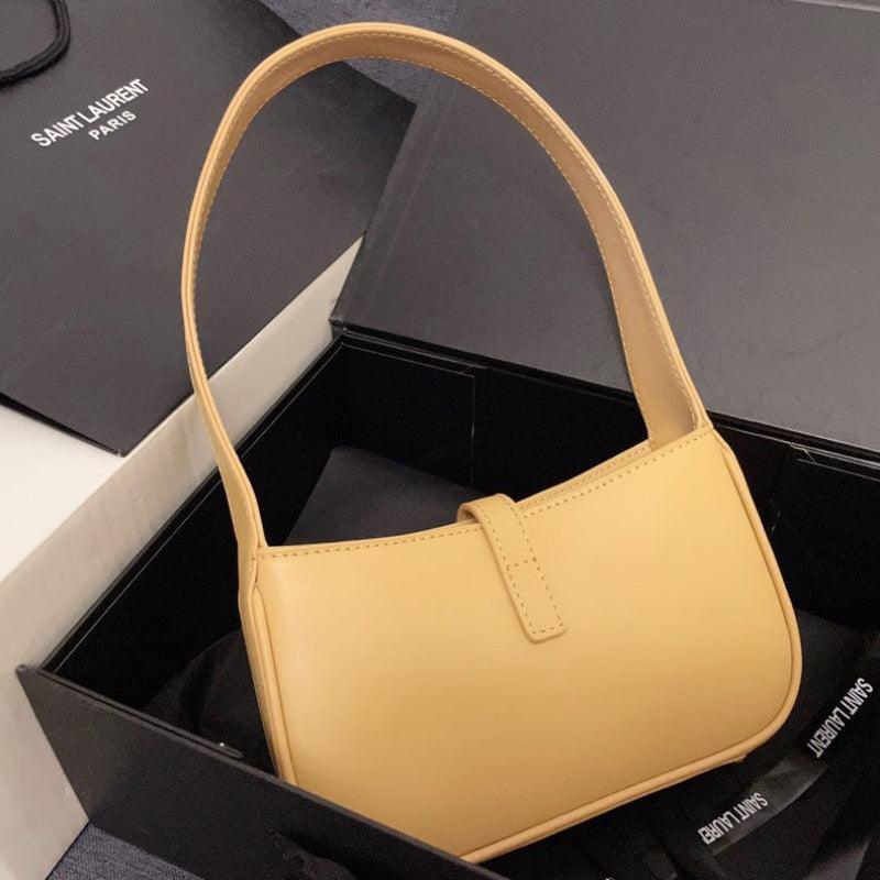 Makersluxe - Mini Hobo Logo-plaque Shoulder Bag Beige