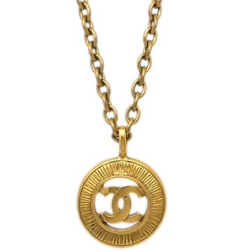 Chanel Medallion Gold Chain Pendant Necklace 3842