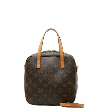 Louis Vuitton Monogram Spontaneous Handbag Shoulder Bag 2WAY M47500 Brown PVC Leather  Louis Vuitton
