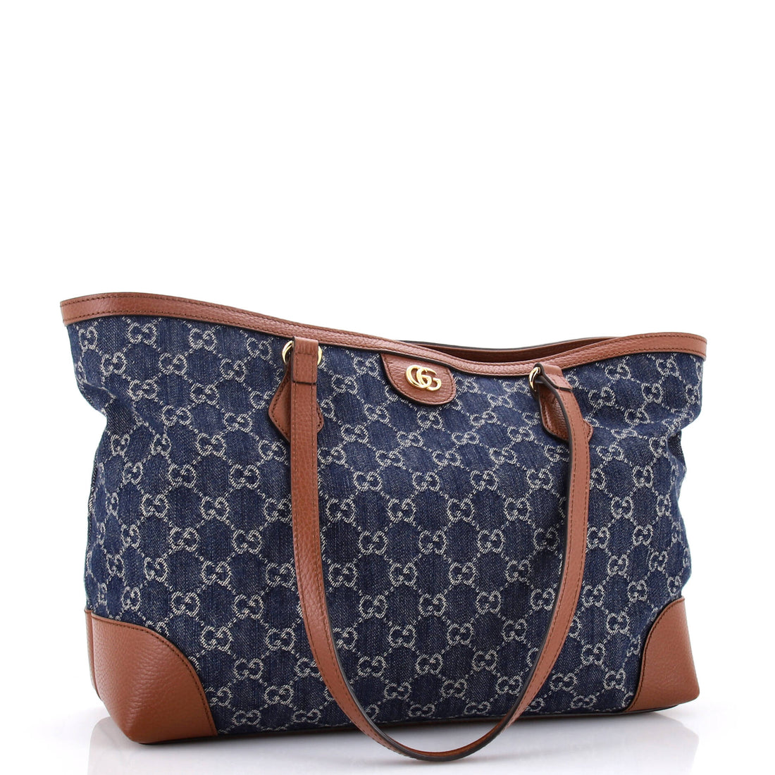 Ophidia Shopping Tote GG Denim Medium